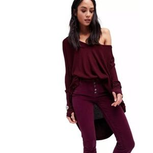 NWT Free People Laguna Long Sleeve Thermal Top L